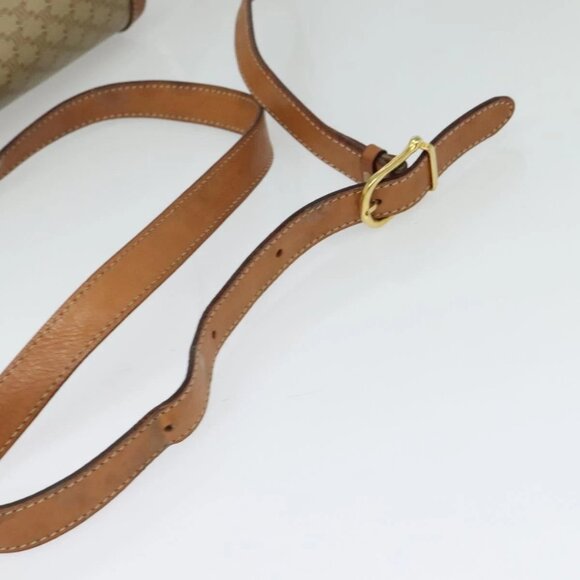 CELINE Macadam Canvas Shoulder Bag Beige Gold - Picture 7 of 16